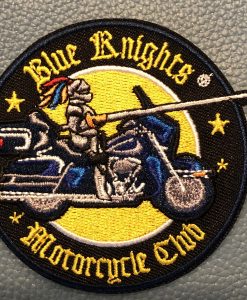 blue Knight on motorcycle Patch