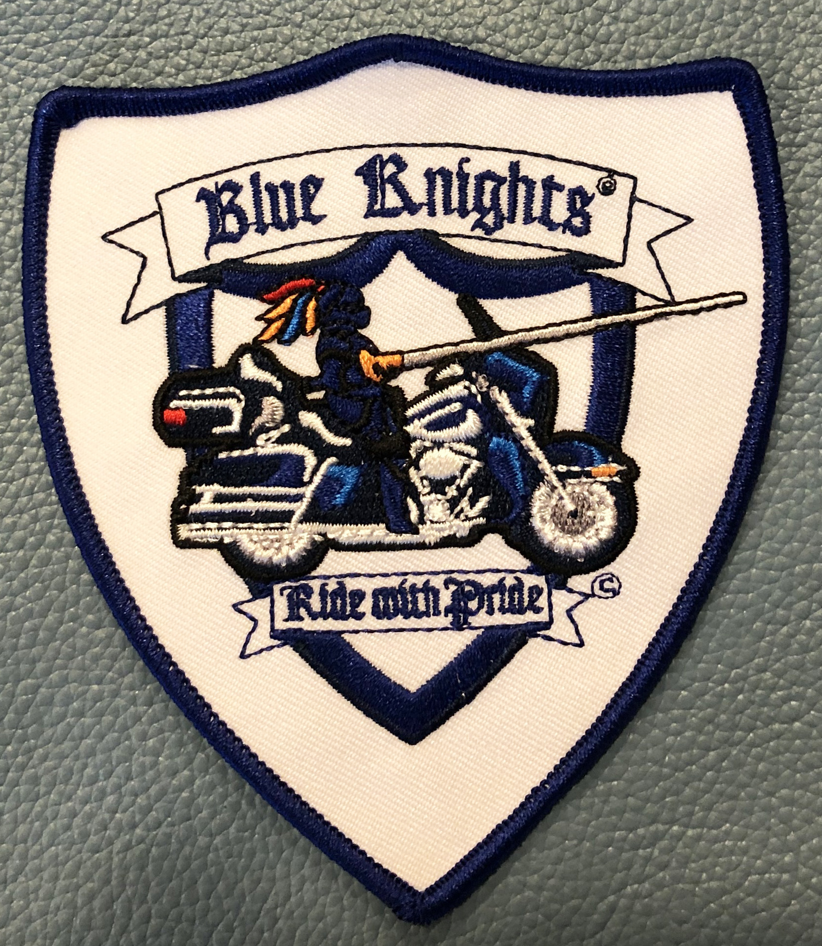 Blue Knight Patch, Large Back Patches for Jackets 