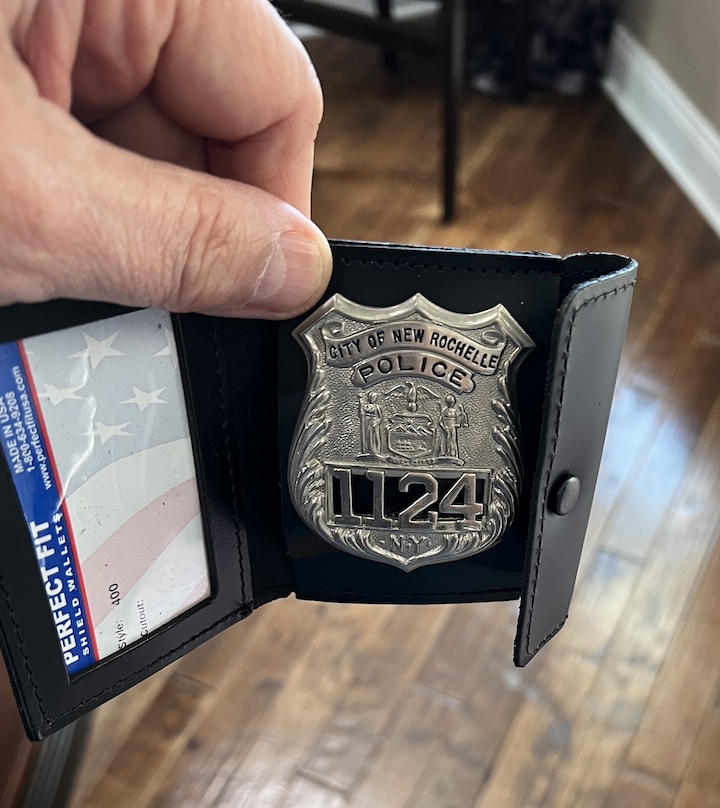 Leather Badge ID Holder, police wallet, security ID wallet